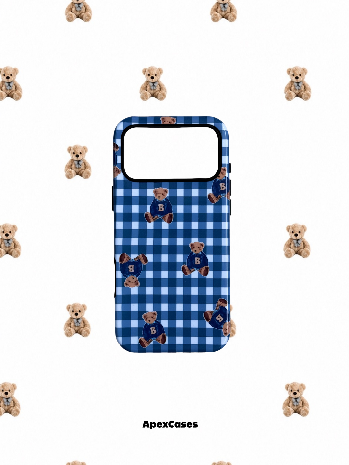 Blue Gingham Bear